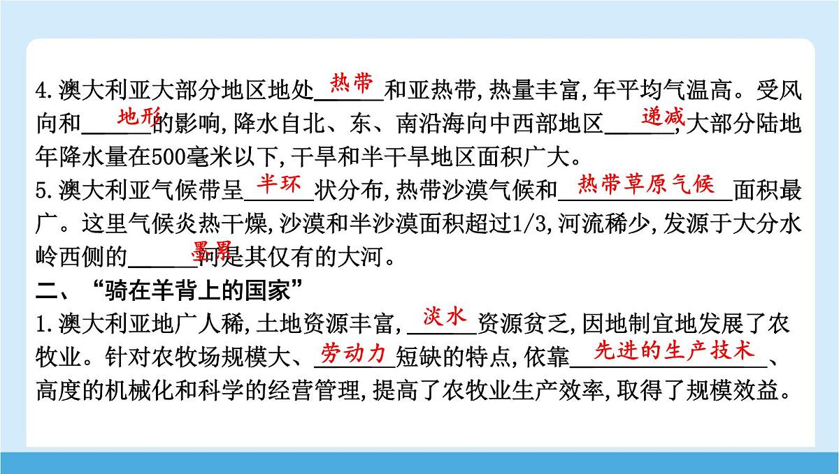 2024-2025学年七年级地理下册(商务星球版2024)8.4 澳大利亚 课件第6页