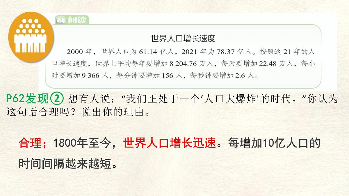 湘教版(2024年)地理七年级上册 4.1.1 世界的人口 课件第6页