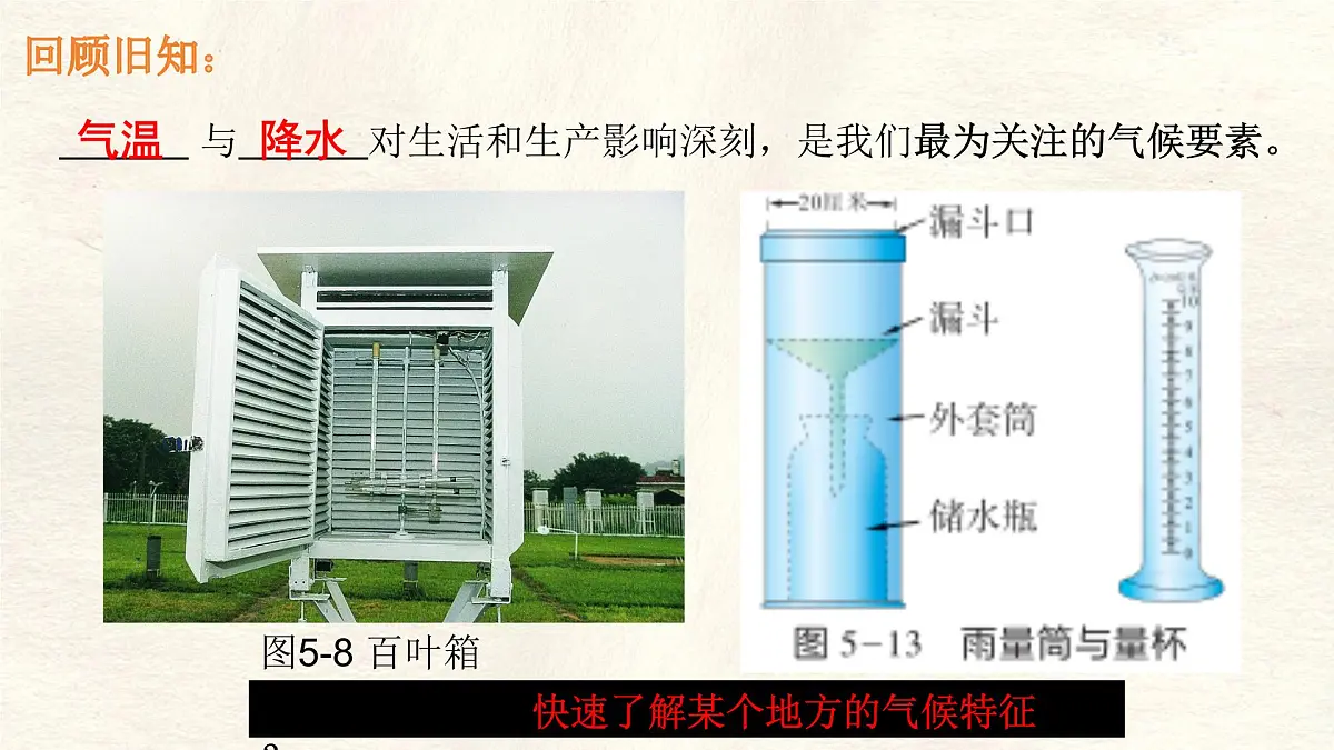 湘教版(2024年)地理七年级上册 5.2.3 气温和降水课件第1页