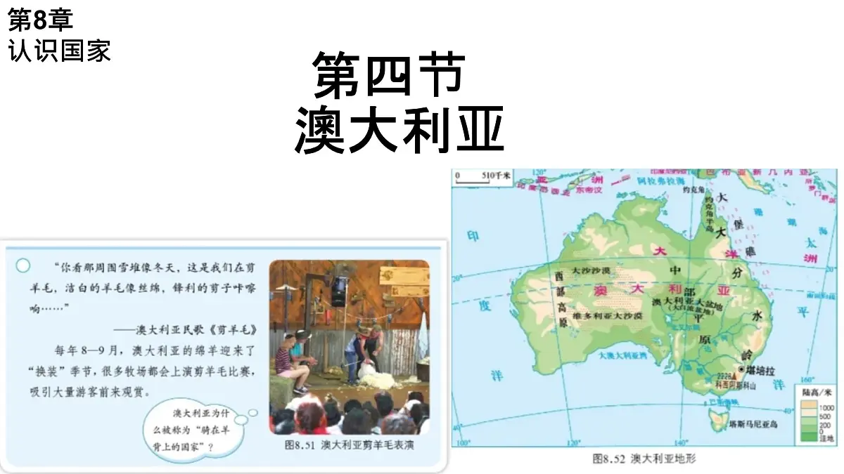 初中 地理 商务星球版(2024)七年级下册8.4 澳大利亚 课件第1页
