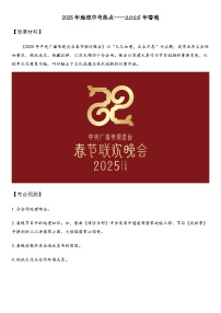 2025年地理中考热点——2025年春晚 练习
