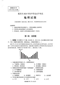 重庆市2025年初中学业水平考试地理试题（无答案）