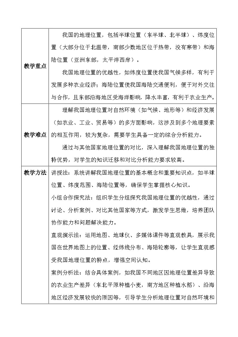 人教版(2024)八年级上册地理第一章 从世界看中国第一节《疆域》第一课时教案第3页