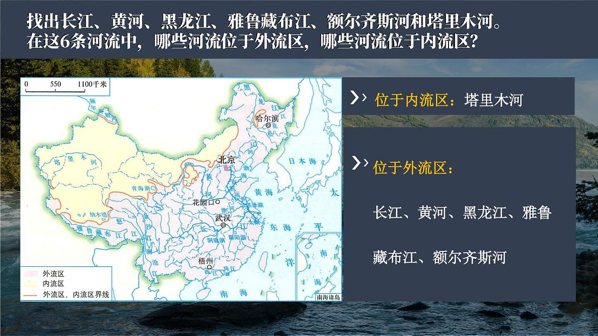 湘教版地理八年级上册2.3.1 外流区为主 课件第8页
