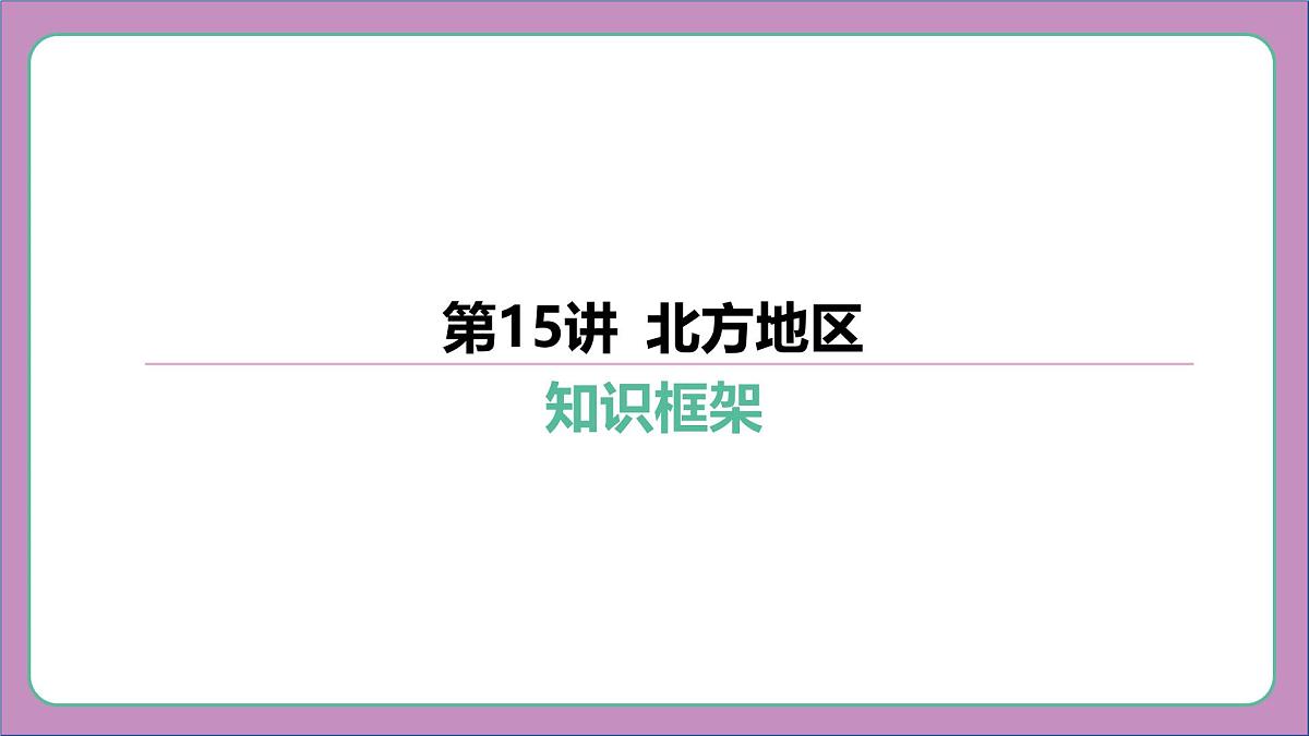 2026年中考《地理》复习课件:第一篇 分册复习-八年级下册-第15讲 北方地区第2页