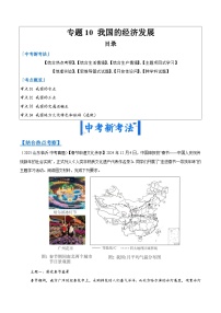 2025年中考地理真题分类汇编：专题10 我国的经济发展（全国通用）（第01期）（解析版）