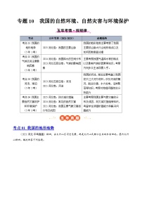专题10  我国的自然环境、自然灾害与环境保护（河北专版）-5年（2021-2025）中考1年模拟地理真题分类汇编（含答案）
