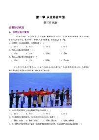 人教版(2024)八年级上册(2024)第三节 民族精练