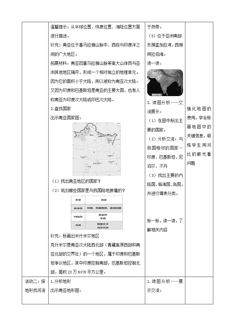 2026年春湘教版七年级地理下册 第二节 南亚第一课时 教案第2页