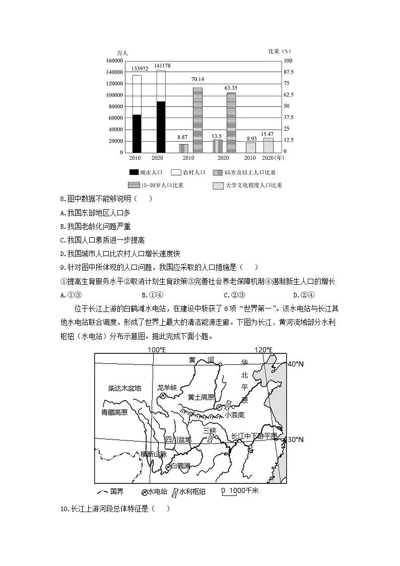2024~2025学年江苏省泰州市靖江市八年级(上)期中地理地理试题(学生版)第3页