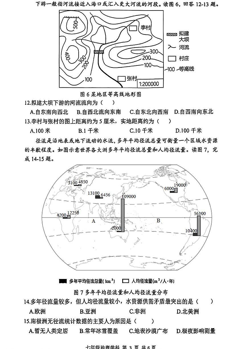 辽宁省锦州市实验学校2025-2026学年七年级上学期期中地理试卷第3页