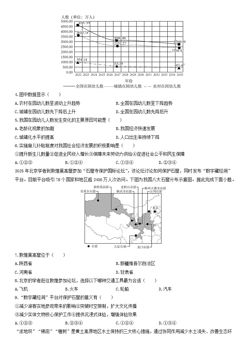 2025-2026学年广东省江门市八年级上学期期末地理试卷(学生版)第2页