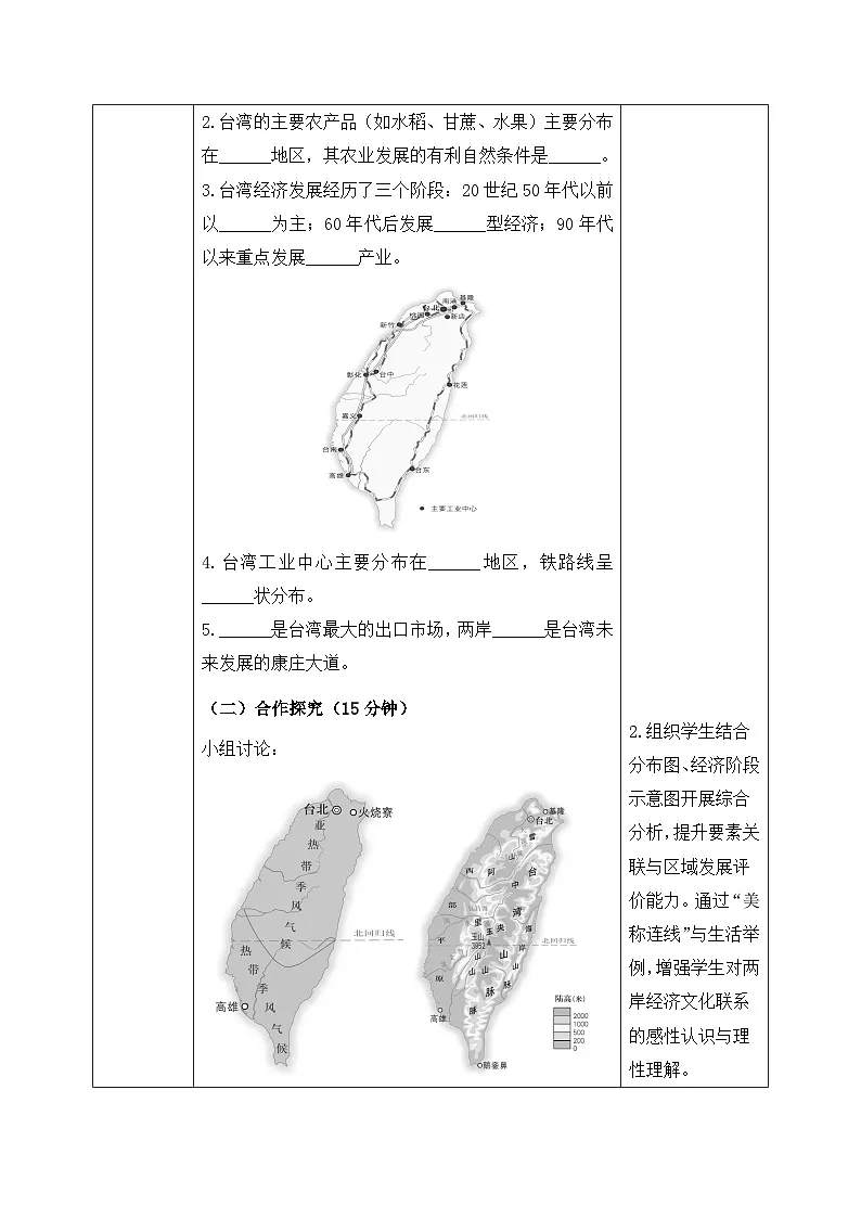 8.4.2祖国的神圣领土——台湾省【导学案】学生版——2026年新教材人教版初二地理下册第2页