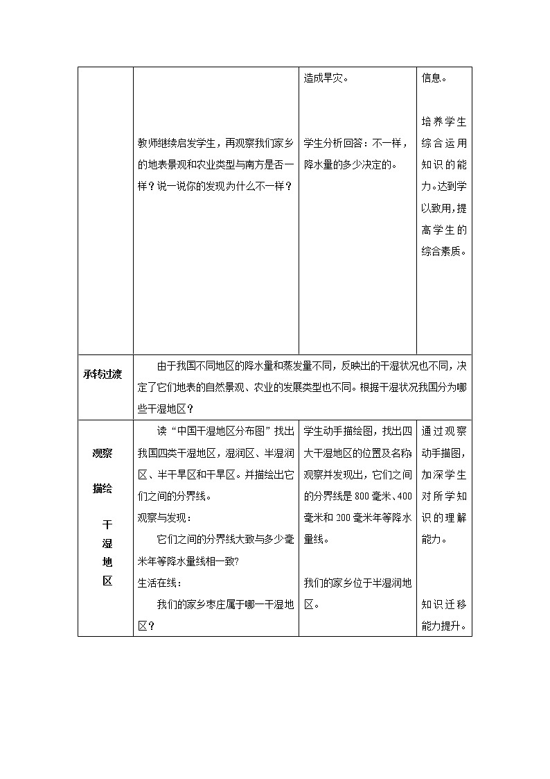 第二章 中国的自然环境 第二节 气候 第2课时 东西干湿差异显著 精品教案03