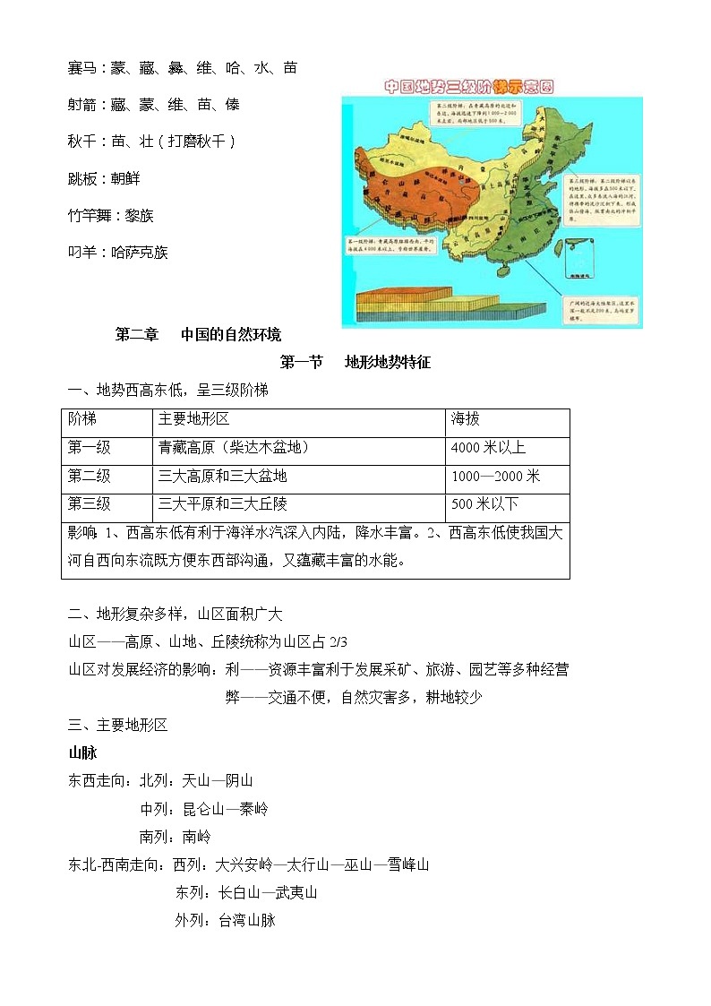 商务星球版八年级全册地理复习提纲(含云南地理知识)第3页