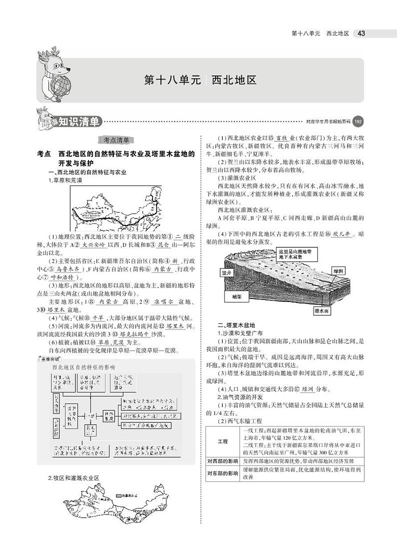 第十八单元 西北地区 学案01