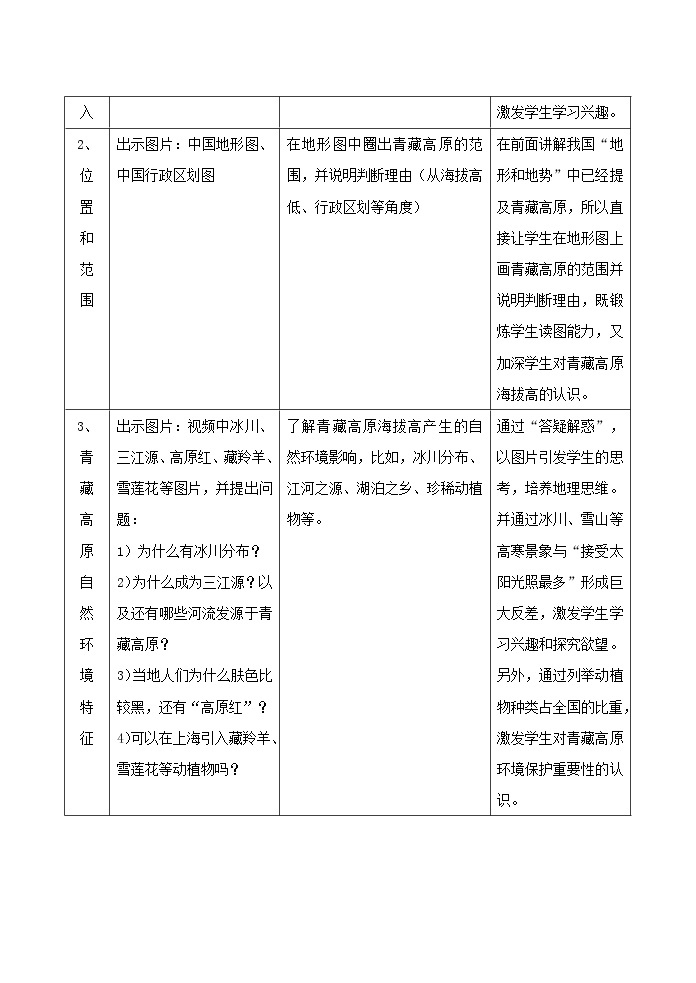 沪教版（上海）地理七年级上册-1.3  青藏高原地区   教案03