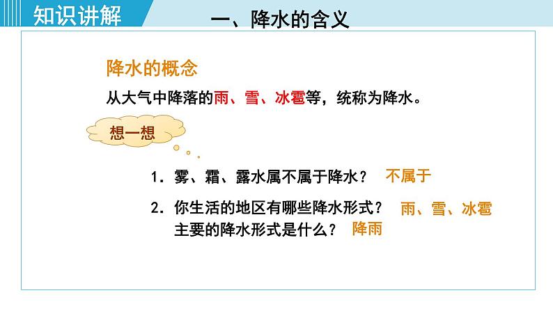 人教版七年级地理上册 第三章 第三节 降水的变化与分布 课件05