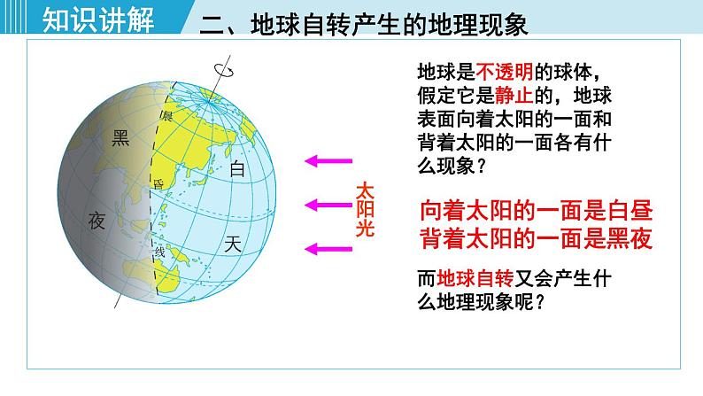 人教版七年级地理上册 第一章 第二节 1.2.1 地球的自转 课件07