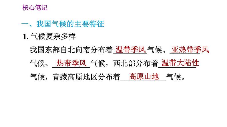 人教版八年级地理上册习题课件 第2章 2.2.3 我国气候的主要特征 影响我国气候的主要因素第2页