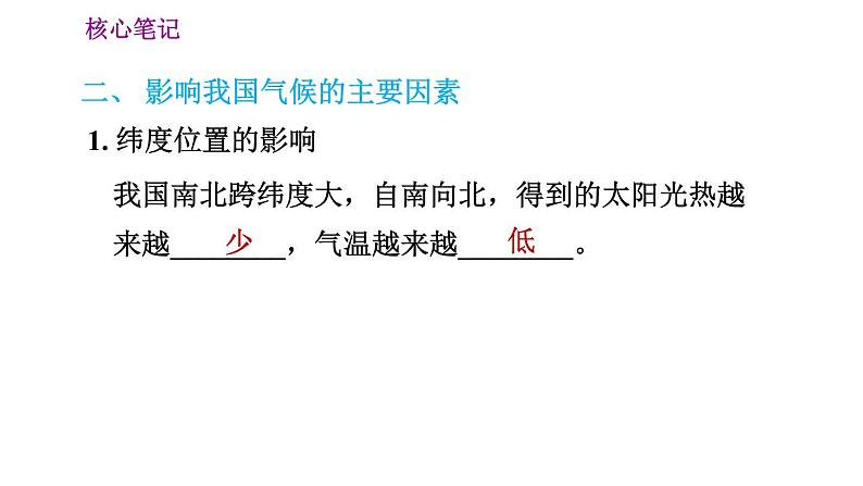 人教版八年级地理上册习题课件 第2章 2.2.3 我国气候的主要特征 影响我国气候的主要因素第4页