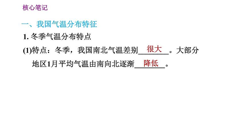 人教版八年级地理上册习题课件 第2章 2.2.1 冬季南北温差大,夏季普遍高温02