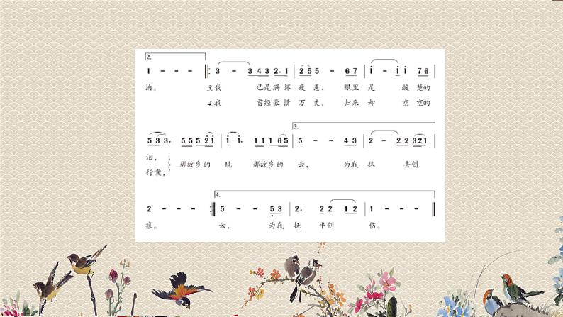 人教版九年级上册 中国流行风/选听《故乡的云》课件05