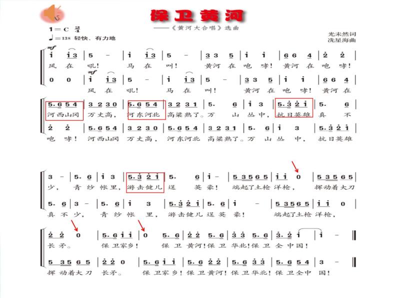 初中音乐人音版九年级下册-第3课保卫黄河(15张)ppt课件06