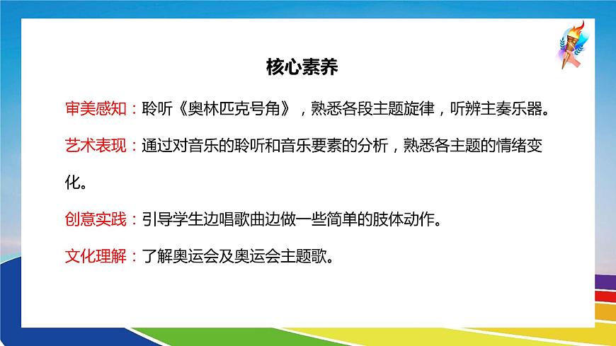 【核心素養(yǎng)目標(biāo)】人音版音樂八下1.3 奧林匹克號角 課件第2頁