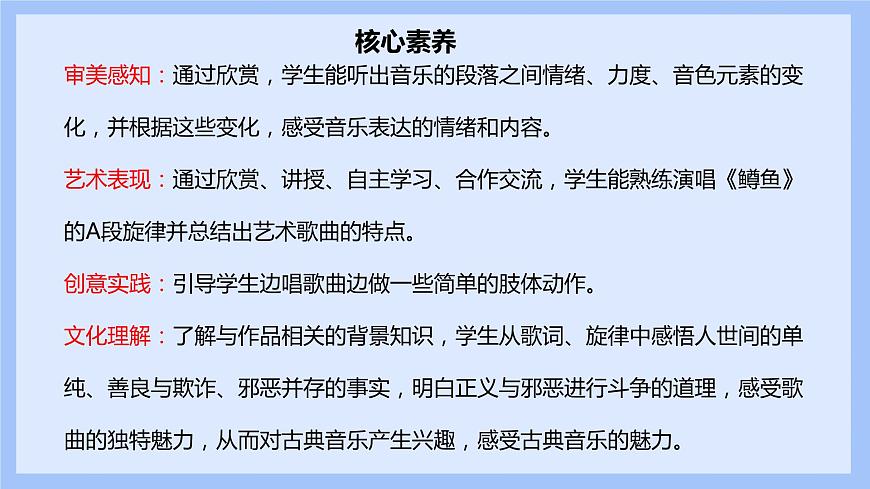 【核心素養(yǎng)目標(biāo)】人音版音樂八下2.3 鱒魚 課件第2頁