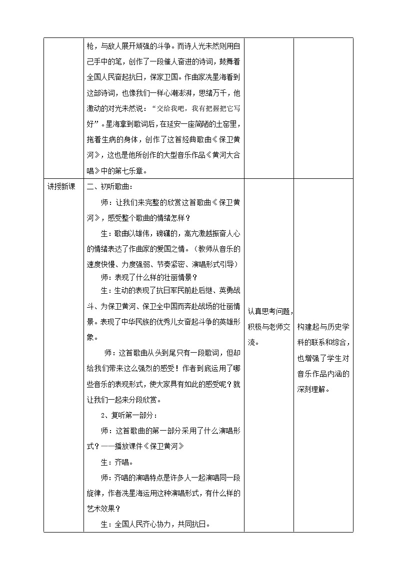 第一单元第二课时欣赏保卫黄河 课件(送教案)02