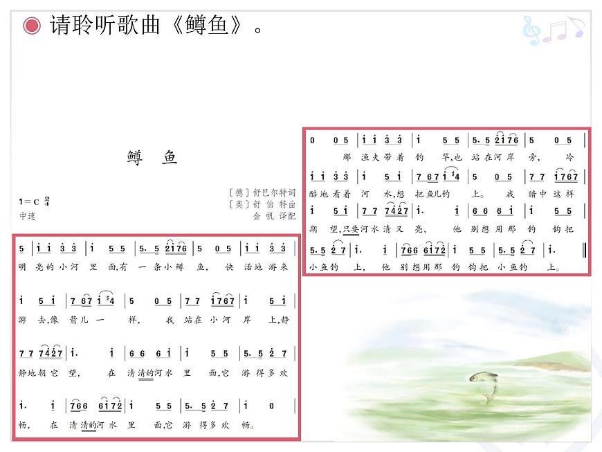 人教版九年級(jí)上冊音樂課件  第2單元： 鱒魚(共17張PPT)第2頁