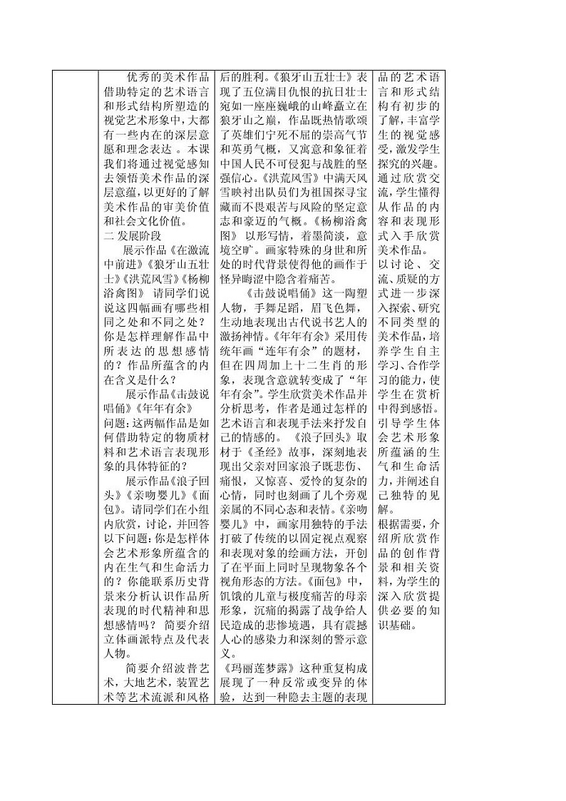 (完整word版)新人教版八年级下册美术教案02