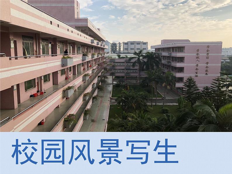校园风景PPT课件免费下载05