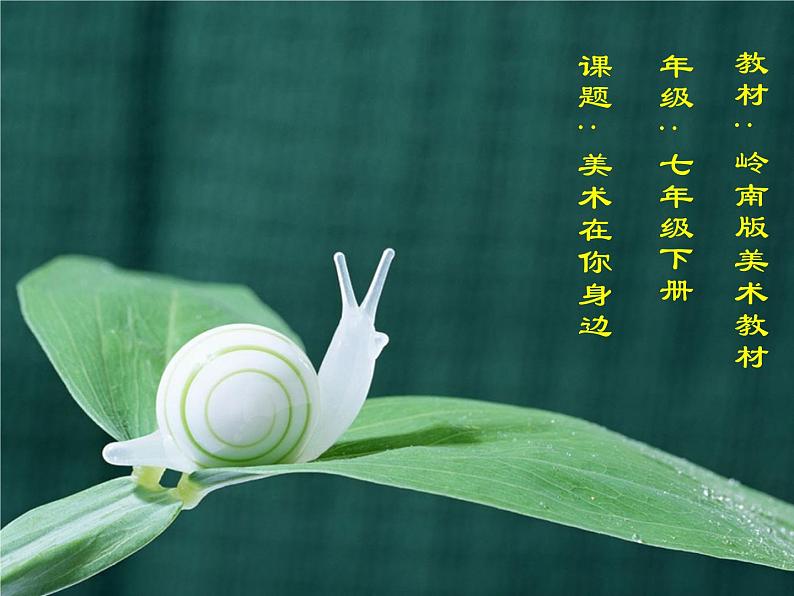 岭南社七年级下册美术课件 11.美术在你身边第1页