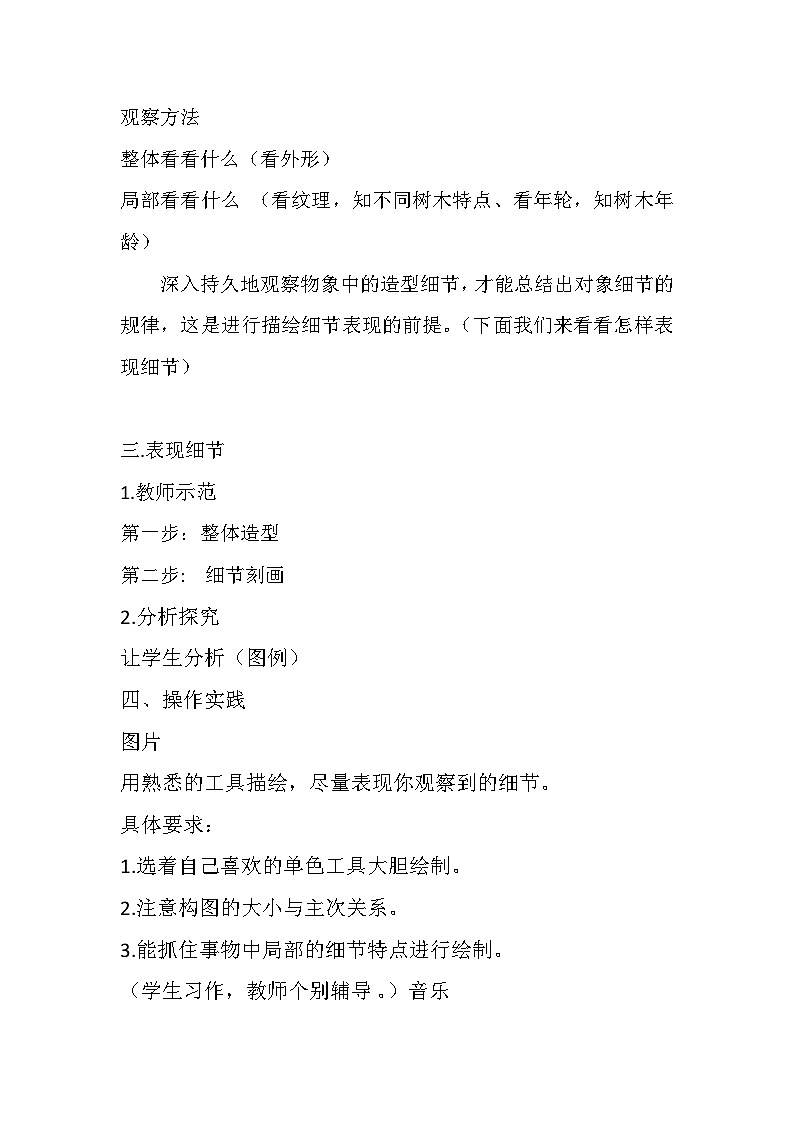 _第4课 用画笔触摸细节  教学设计   2022—2023学年湘美版初中美术八年级上册03