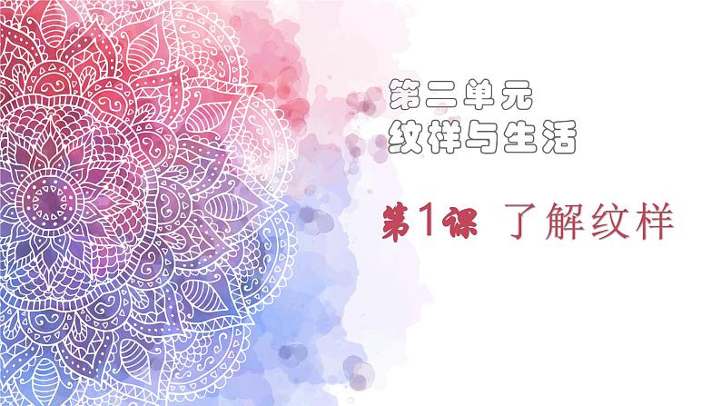 人教版初中美术八年级下册 第二单元 纹样与生活 第1课 了解纹样 课件4第1页