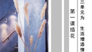 人教版八年级下册第三单元 为生活增添情趣第1课 插花备课ppt课件