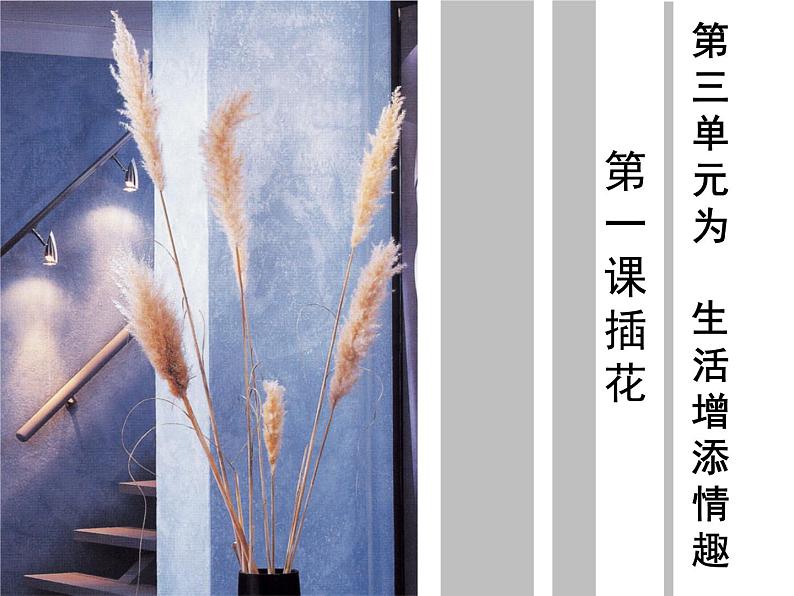 人教版初中美术八年级下册 第三单元 第1课 插花 课件4第1页