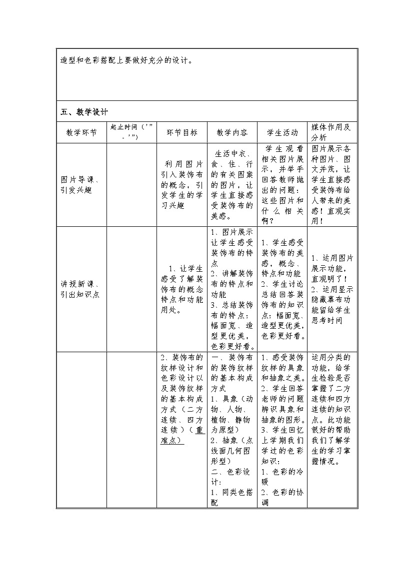 人美版初中美术八年级上册 12. 美化生活的装饰布 教案02