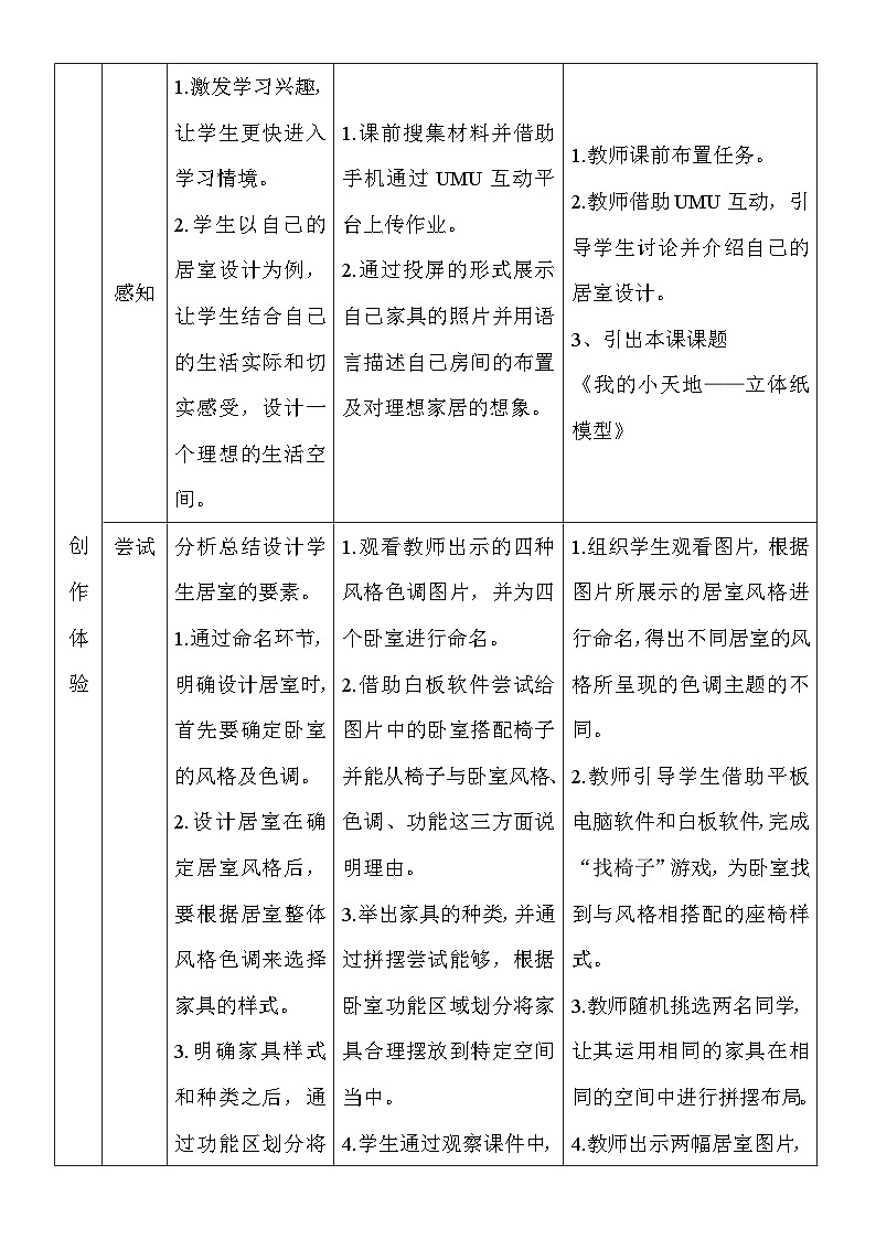 人美版初中美術(shù)八年級上冊13. 我的小天地——立體紙模型   教案第2頁