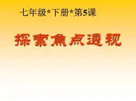 冀美版初中美术七年级下册  5.探索焦点透视   课件