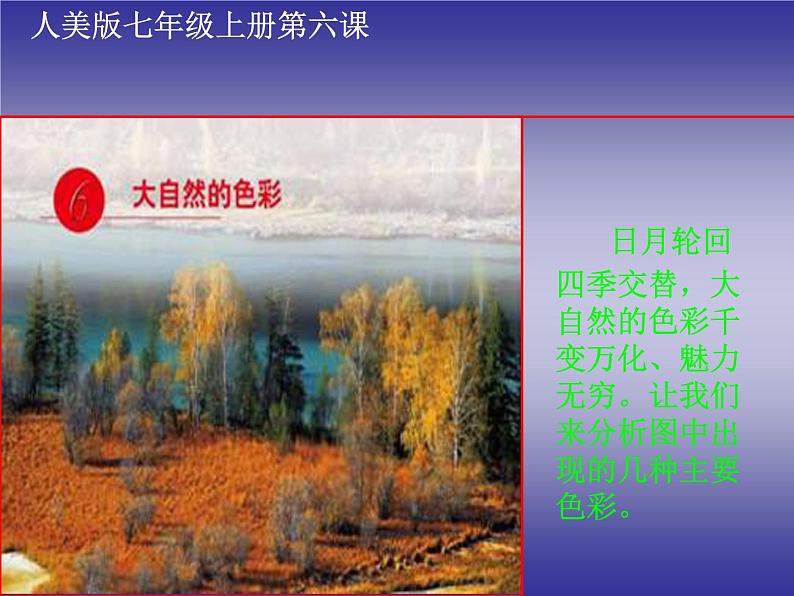 人美版美术七年级上册6. 大自然的色彩(1)课件04