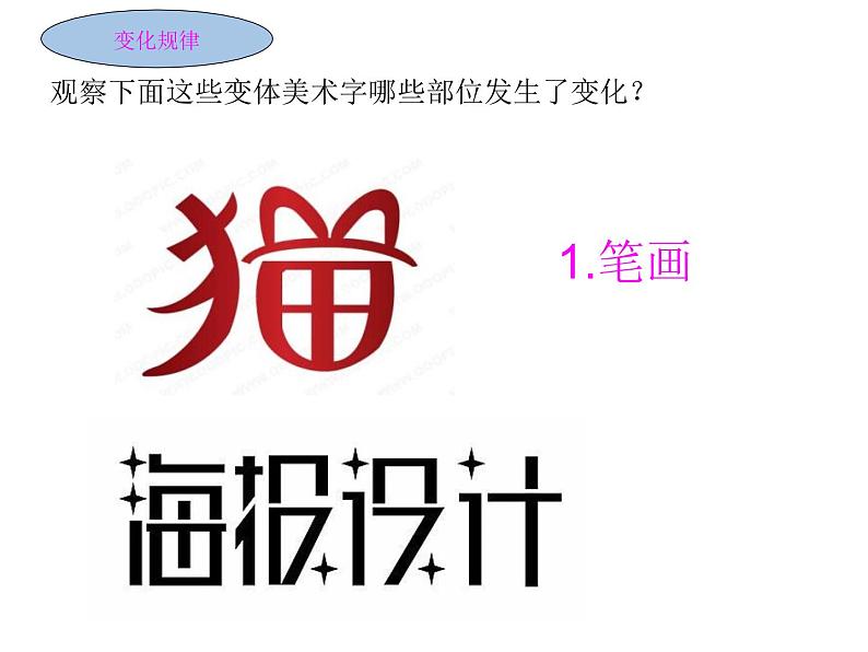 人教版美术七年级上册 第三单元 第一课 有创意的字 课件第7页