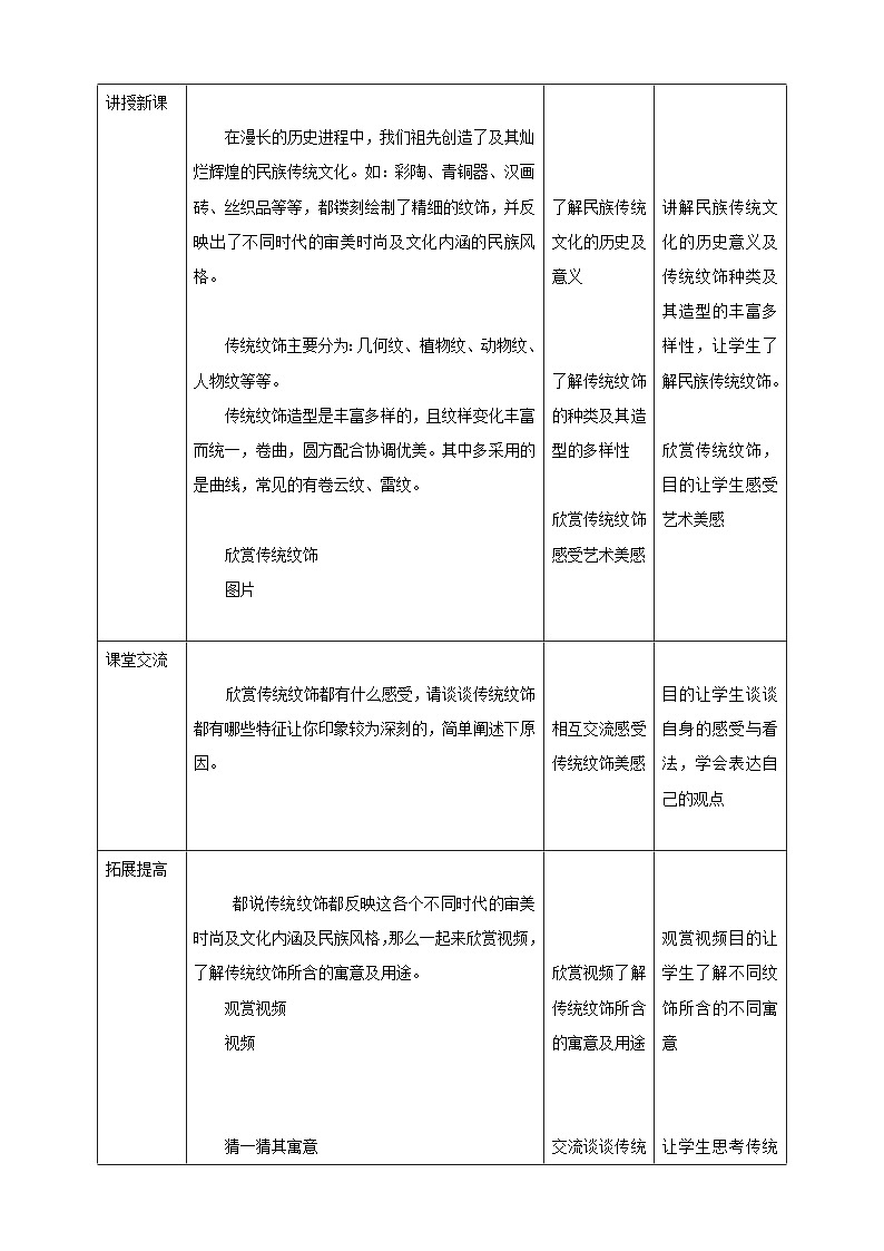 第十一课《传统纹饰 民族风格》教案第2页