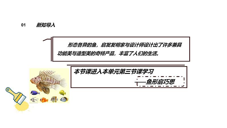 岭南美版 (2024)初中美术七年级上册 第14课《鱼形启巧思》课件第3页