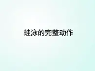 人教版七年级体育 9.4蛙泳完整动作 课件