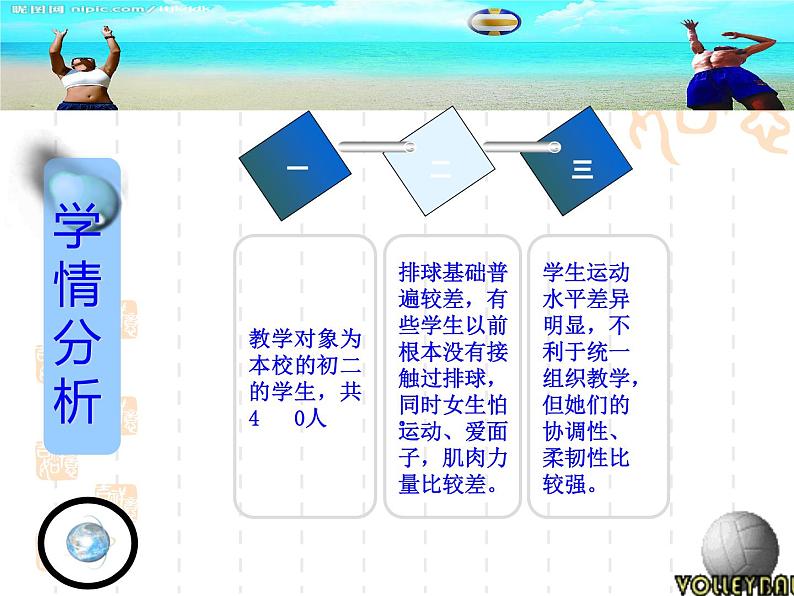 初中体育与健康 人教 课标版 七年级 正面双手垫球 排球 课件04