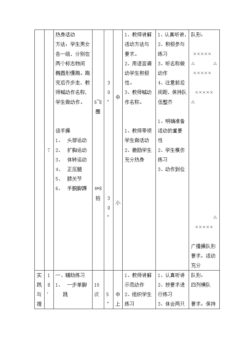 人教版七年级体育 2.2跳 蹲踞式跳远 教案第3页