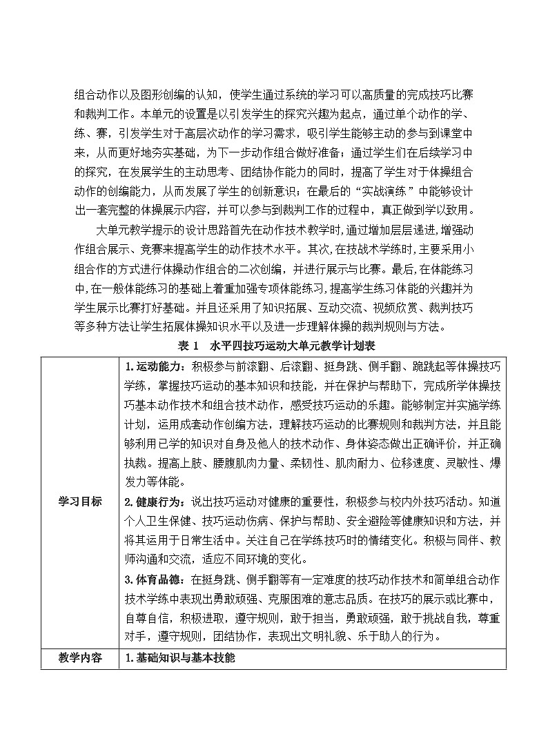 12水平四 七年级 体操单元36课时计划-《体操:技巧—侧手翻及其组合》教案03